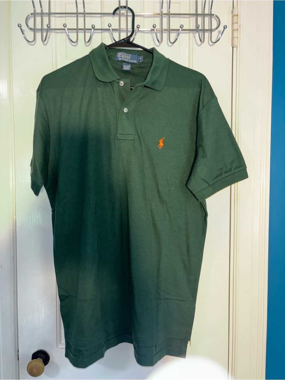 Ralph Lauren Dark Green Polo with Orange Pony